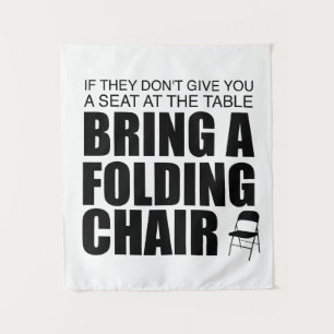 Shirley Chisholm Folding Chair Tapestry weiß Wandteppich