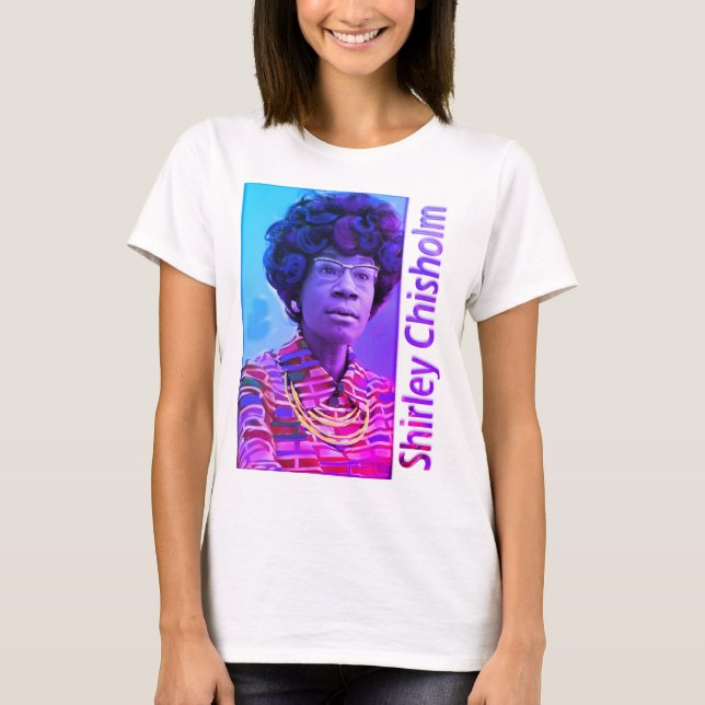 Shirley Chisholm lila hued T-Shirt (Vorderseite)