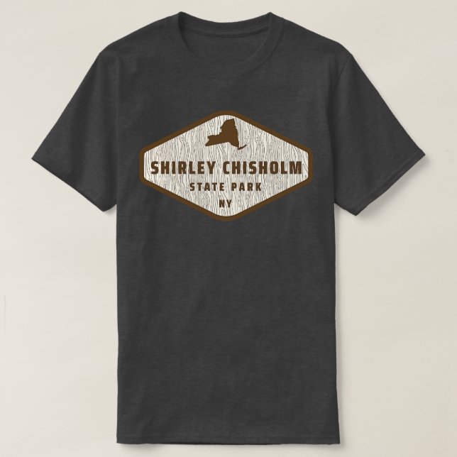 Shirley Chisholm Staat Park New York Tree Log Text T-Shirt (Design vorne)