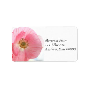 Shirley Poppy Adressaufkleber