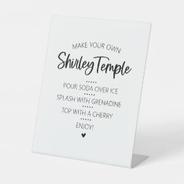 Shirley Temple Bar Drink Pedestal Sign Sockelschild