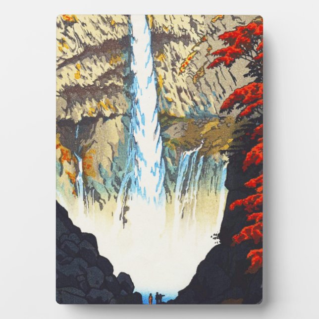 Shiro Kasamatsu Kegon Wasserfall bei Nikko hanga Fotoplatte (Vorderseite)
