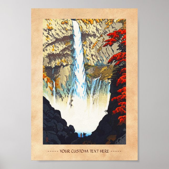 Shiro Kasamatsu Kegon Wasserfall bei Nikko hanga Poster (Vorne)