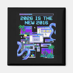 Shirt 2016 Vaporwave Pixel Computer Ästhetik Magnet