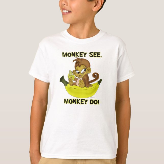 Shirt "Affe sehen, Affen tun" (Vorderseite)