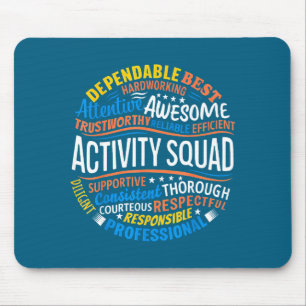 Shirt Aktivitäts-Squad-Profi-Woche-Regisseur Mousepad