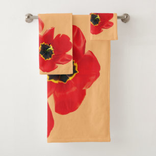 Shirt aus Mohn, Mohn, Shirt, Shirt aus Blumen, Badhandtuch Set