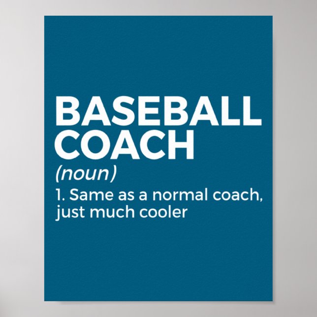 Shirt Baseball Trainer Definition Poster (Vorne)