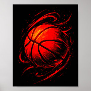 Shirt Basketball Wirbel Spieltag Poster