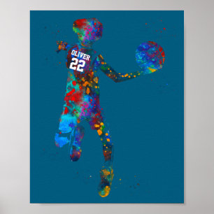 Shirt Basketballspieler 1 Poster