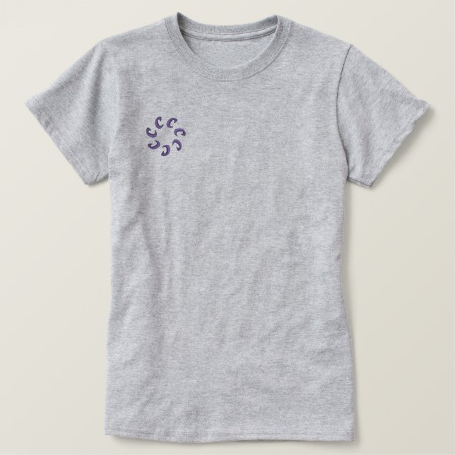 Shirt bestickte Frauen Blume Design (Design vorne)