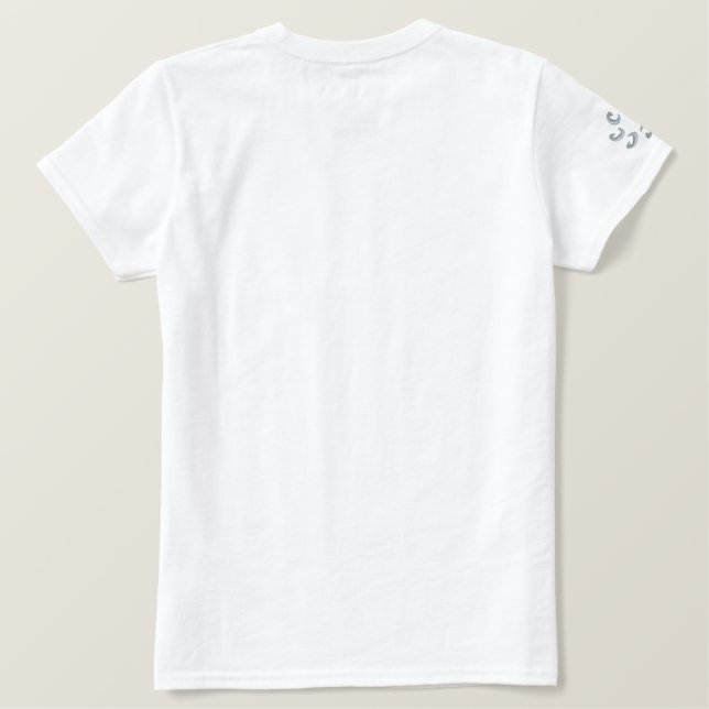 Shirt bestickte Frauen Blume Design (Design Rückseite)