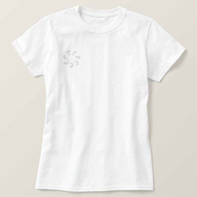 Shirt bestickte Frauen Blume Design (Design vorne)