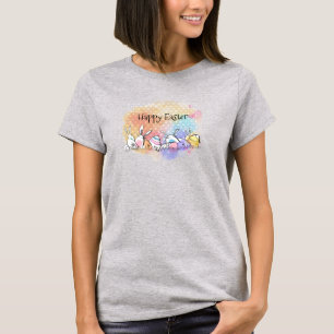 Shirt bunter Watercolor-glückliches Ostern  