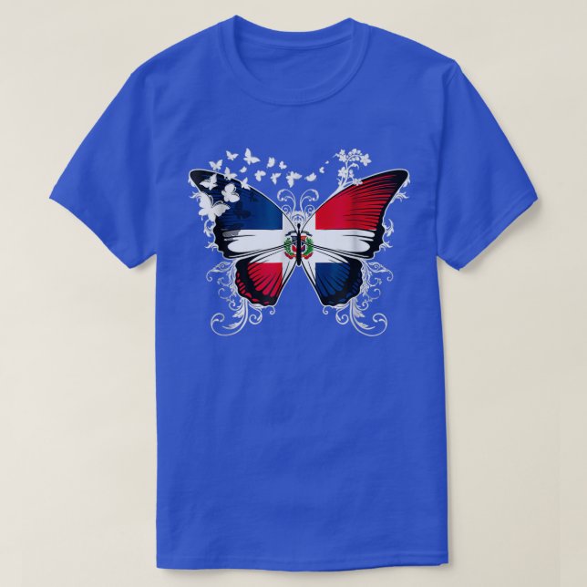 Shirt Butterfly Graphic der Dominikanischen Republ (Design vorne)