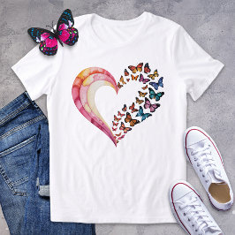 Shirt Butterfly Herz