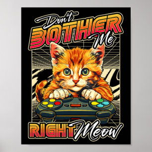 Shirt Cat Gaming Shirt Men Boys Videospiel &amp; C Poster