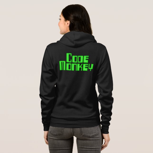 Shirt "Code-Affe" (Backprint) (Schwarz voll)