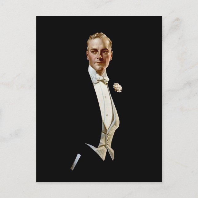 Shirt Collar Ad von Leyendecker Postkarte (Vorderseite)