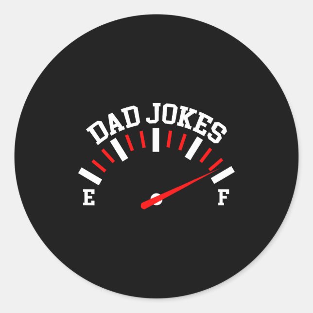 Shirt Dad Jokes Full Meter Funny Father’s Day Gift Runder Aufkleber (Vorderseite)