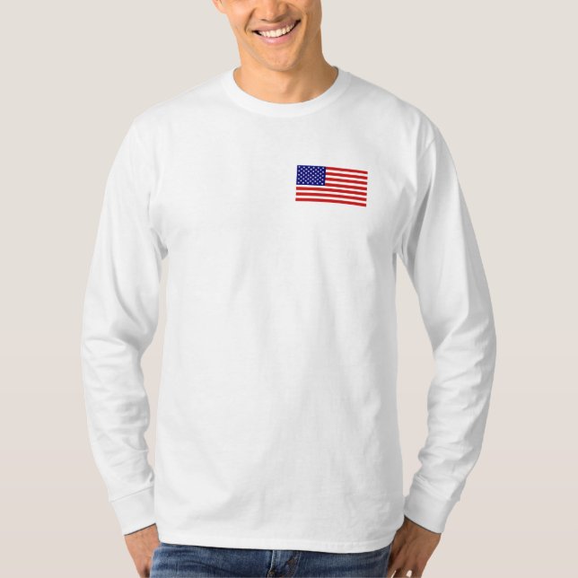 Shirt der amerikanischen Flagge Mens Long Sleeve (Vorderseite)