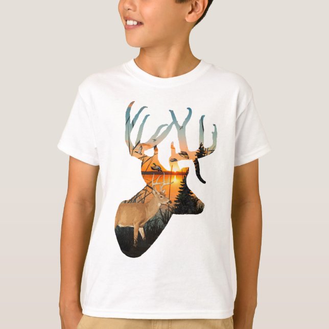 Shirt der Hirschjagd, Kid's Whitetail (Vorderseite)