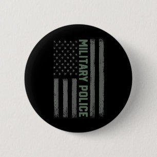 Shirt der Militärpolizei - Amerikanische Flagge Button