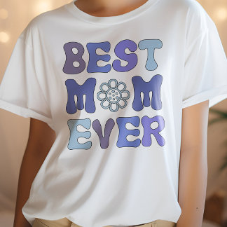 Shirt der Mutter, Lila und blau Beste Mama je