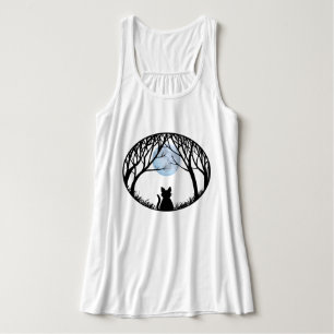 Shirt der schwarzen Katze Fett-Katze-Lady-Spitze