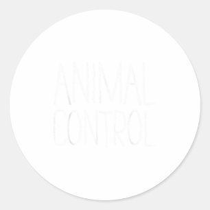 Shirt der tierischen Kontrolle Erwachsene Männer F Runder Aufkleber