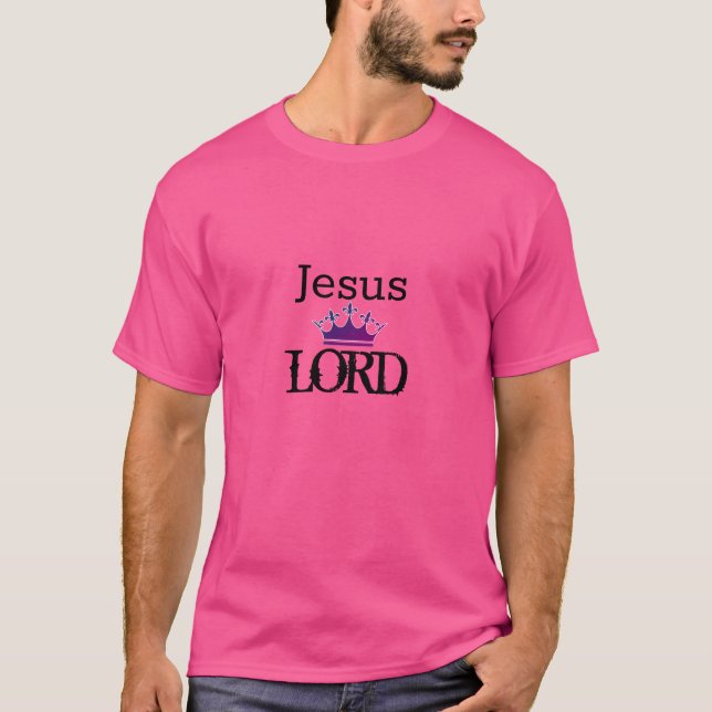Shirt des Mannes - Jesus-Herr König (Vorderseite)