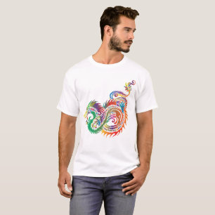 Shirt des mehrfarbigen Drachen
