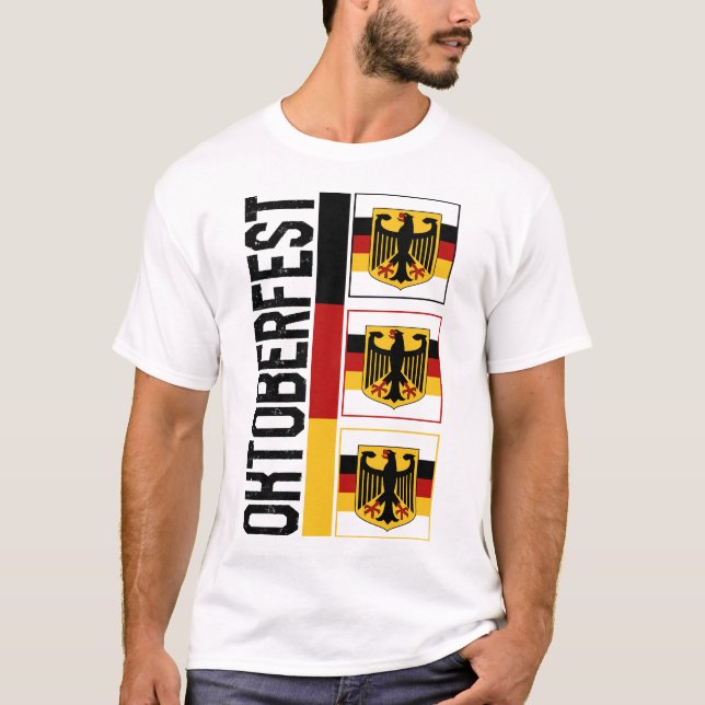Shirt des Oktoberfests, deutsche Flagge (Vorderseite)