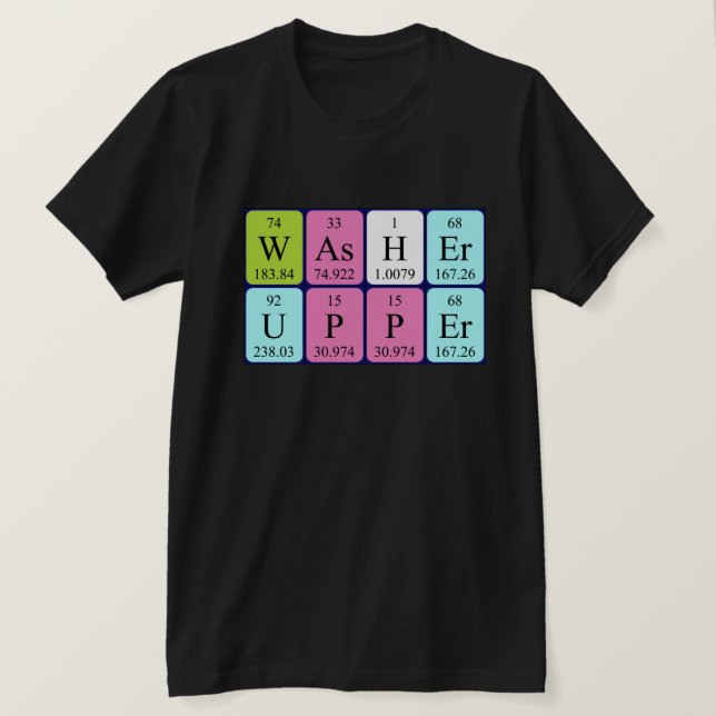 Shirt des periodisch wiederkehrenden Tabellenworts (Design vorne)