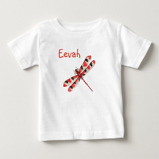 Shirt des Roten Dragonfly-Individuellen Namens (Vorderseite)