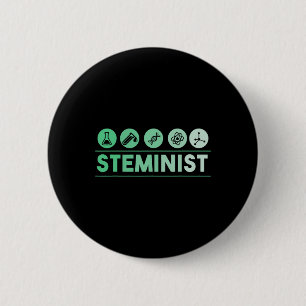 Shirt des Weißen Shirts zum Wissenschafts-Earth-Ta Button