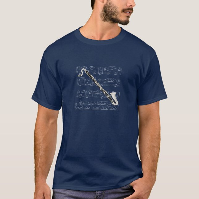 Shirt (dunkel) - Bassklarinette - Wählen Sie Ihre  (Vorderseite)