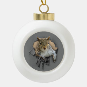 Shirt Eichhörnchen Keramik Ball Weihnachten Ornam Kugel-Ornament
