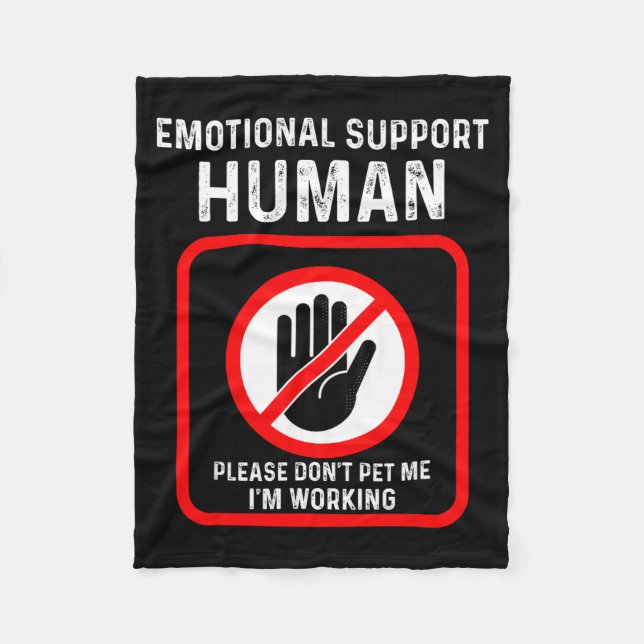 Shirt Emotional Support Human Halloween Costume Fleecedecke (Vorderseite)
