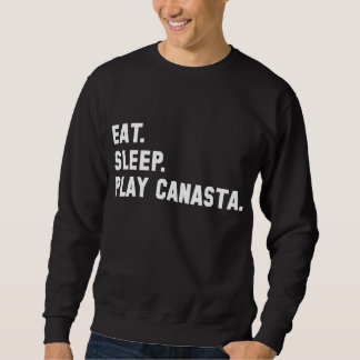 Shirt "Essen, schlafen, Kanasta spielen"