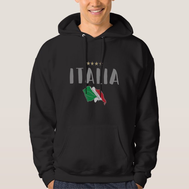 Shirt-Fahne für den Fußball in Italien Hoodie (Vorderseite)