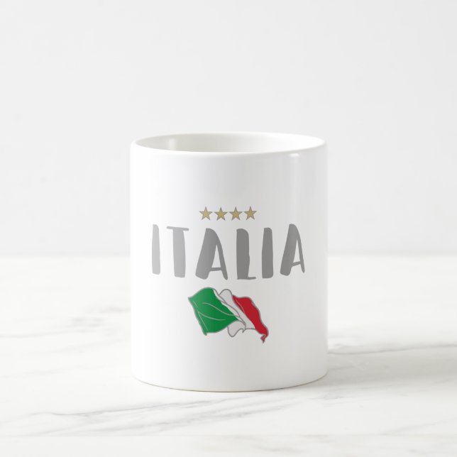 Shirt-Fahne für den Fußball in Italien Kaffeetasse (Mittel)