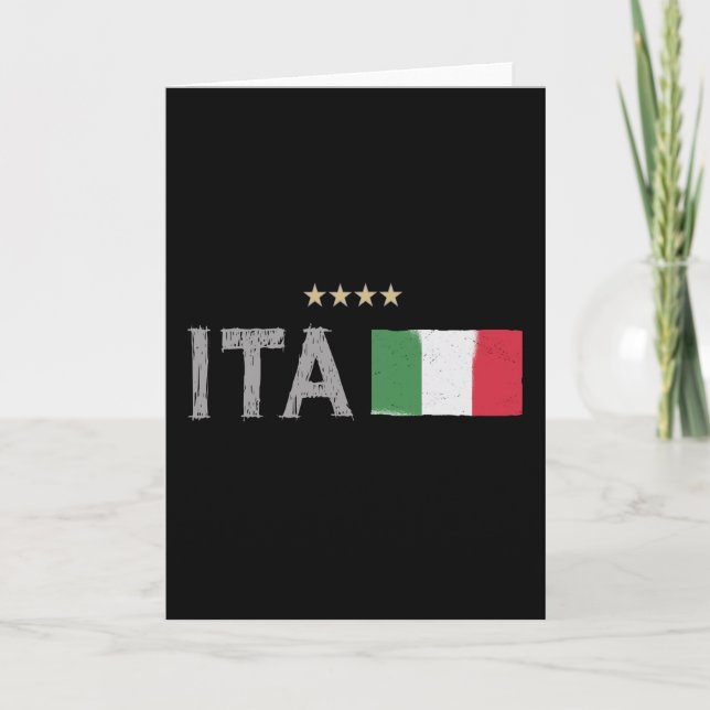 Shirt-Fahne für den Fußball in Italien Karte (Vorderseite)