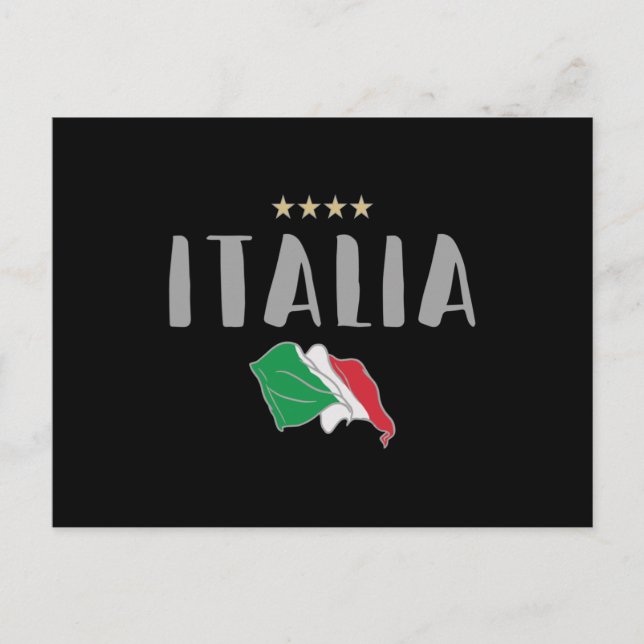 Shirt-Fahne für den Fußball in Italien Postkarte (Vorderseite)