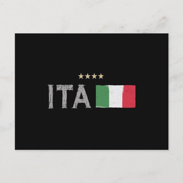 Shirt-Fahne für den Fußball in Italien Postkarte (Vorderseite)