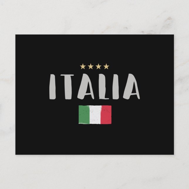 Shirt-Fahne für den Fußball in Italien Postkarte (Vorderseite)