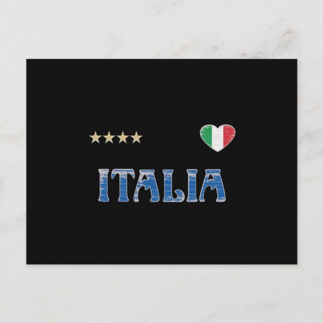 Shirt-Fahne für den Fußball in Italien Postkarte (Vorderseite)