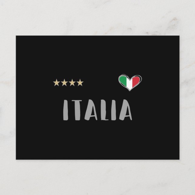 Shirt-Fahne für den Fußball in Italien Postkarte (Vorderseite)