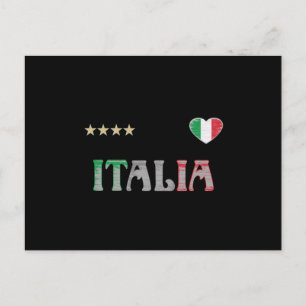 Shirt-Fahne für den Fußball in Italien Postkarte