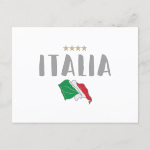 Shirt-Fahne für den Fußball in Italien Postkarte